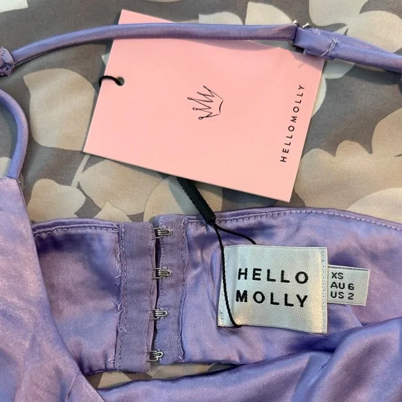 Hello Molly Lilac Satin Camisole Dress - Picture 2 of 3